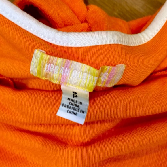 Urban Outfitters Orange French Terry Halter Dress Small - Picture 7 of 9